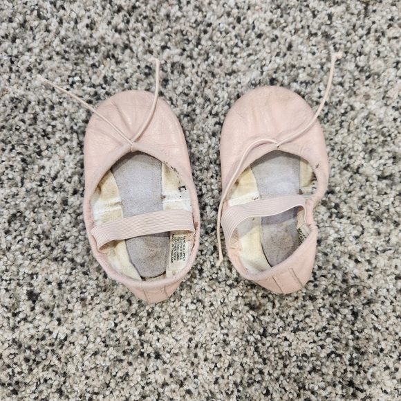 Bloch Pink Soft-leather Ballet Slipper with Drawstring - Picture 1 of 4